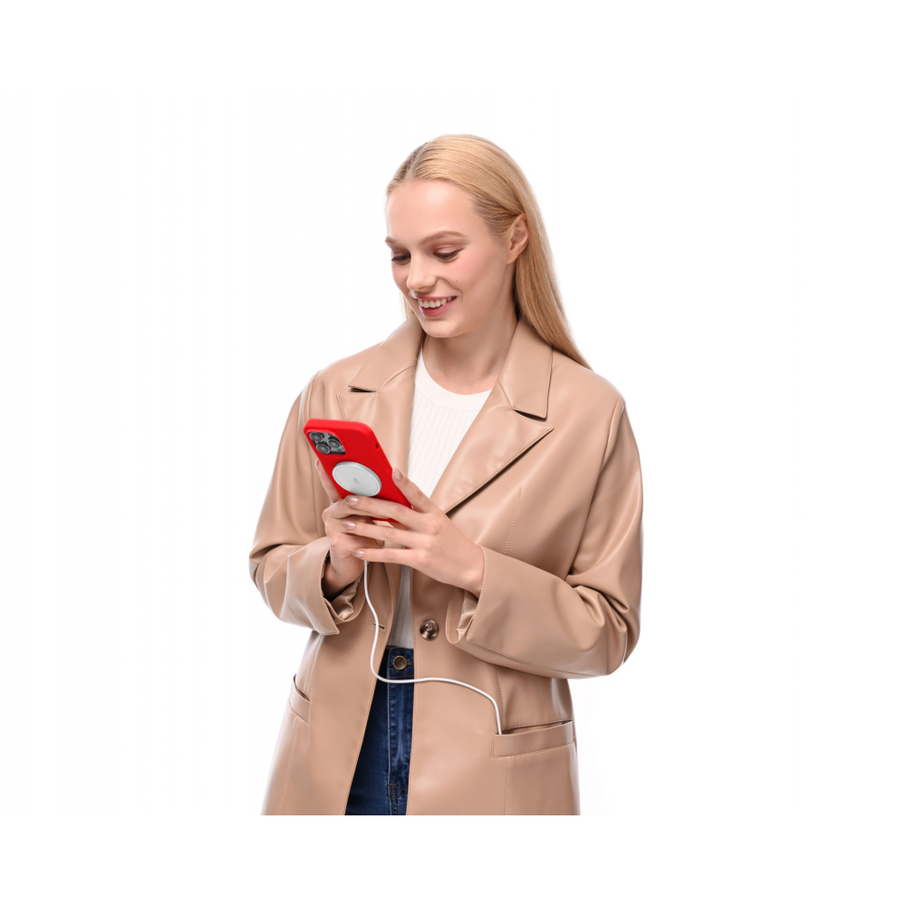 Чехол защитный Touch Mag Case, iPhone 14 Pro Max, силикон , софт-тач, красный